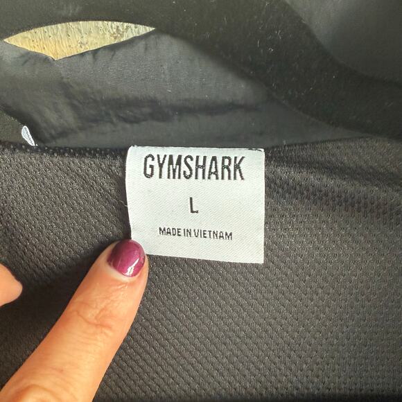 Gym Shark Jacket Rest Day Commute Mens L Snap Front Nylon Coat Athleisure Sporty - Picture 6 of 12